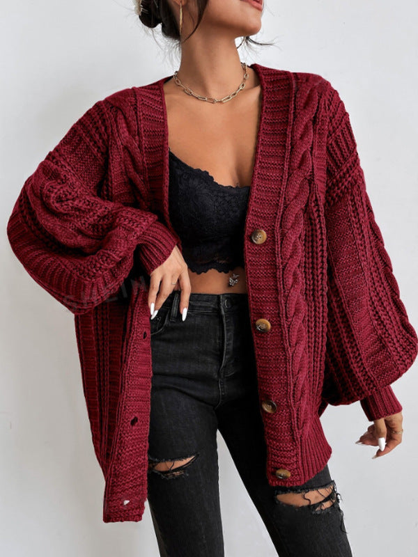 Olivia | Oversized Chunky Cable Knit Longline Cardigan