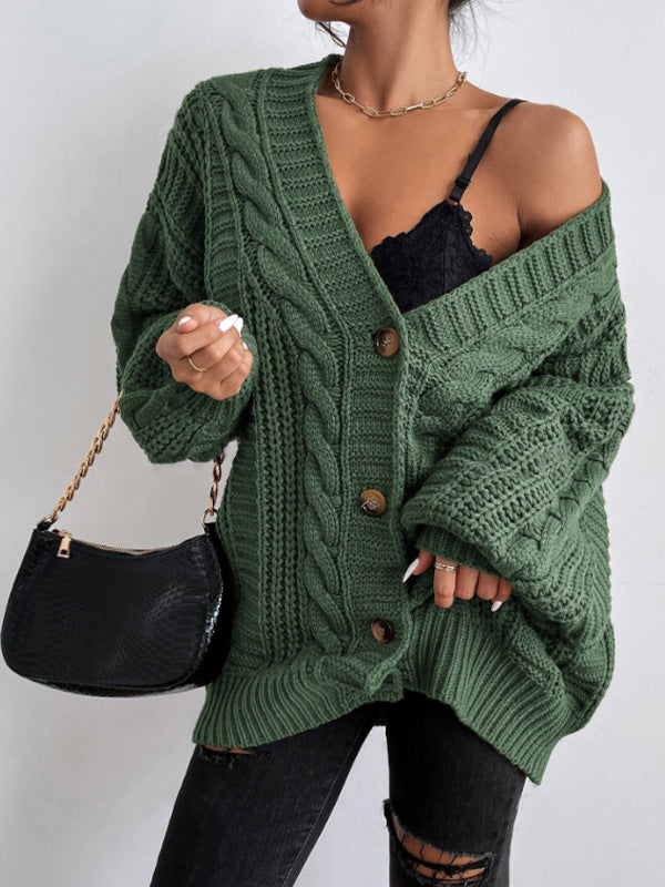 Olivia | Oversized Chunky Cable Knit Longline Cardigan