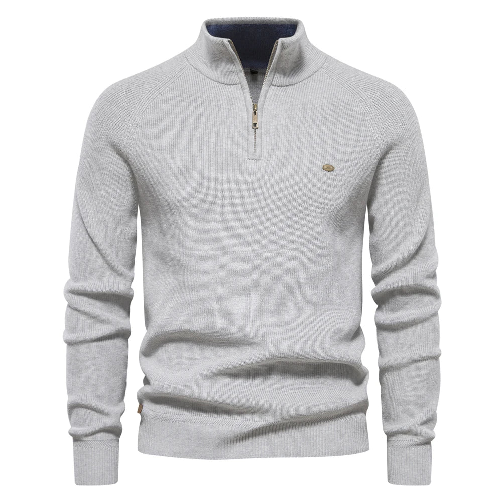 Oscar | Stylish Quarter Zip Mens Knitted Jumper
