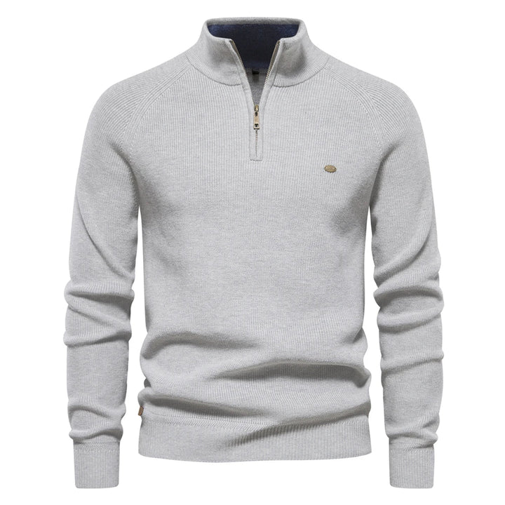 Oscar | Stylish Quarter Zip Mens Knitted Jumper