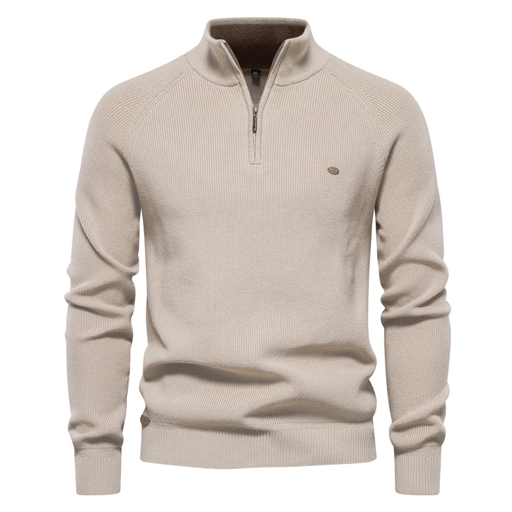 Oscar | Stylish Quarter Zip Mens Knitted Jumper