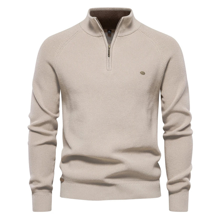 Oscar | Stylish Quarter Zip Mens Knitted Jumper