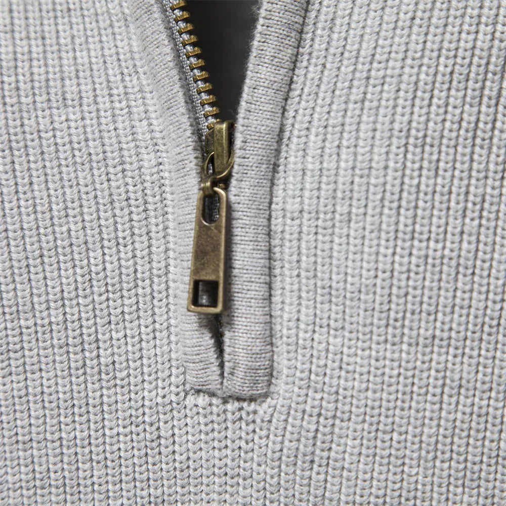 Oscar | Stylish Quarter Zip Mens Knitted Jumper