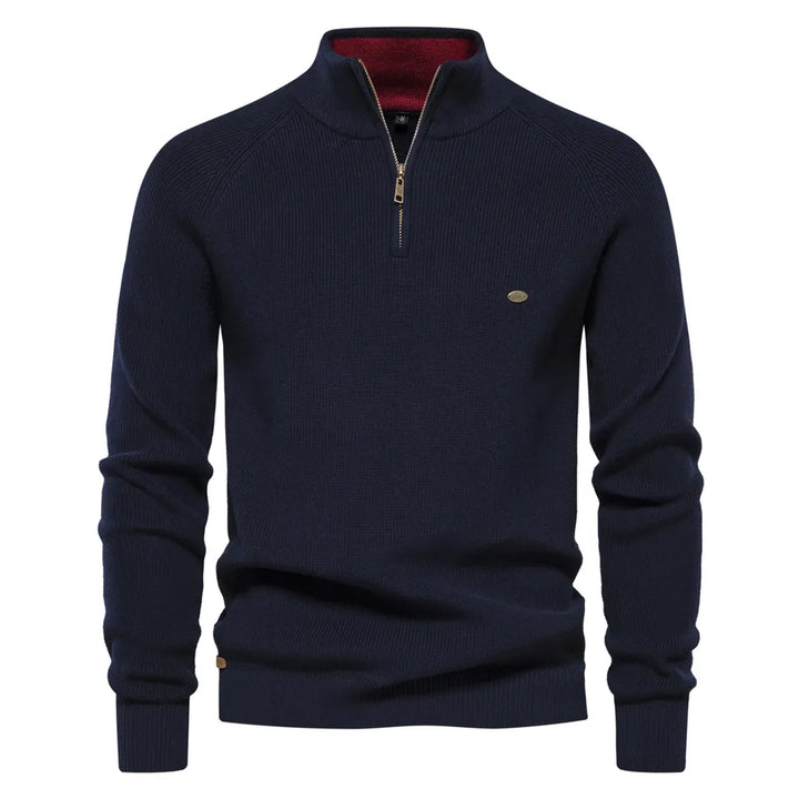 Oscar | Stylish Quarter Zip Mens Knitted Jumper