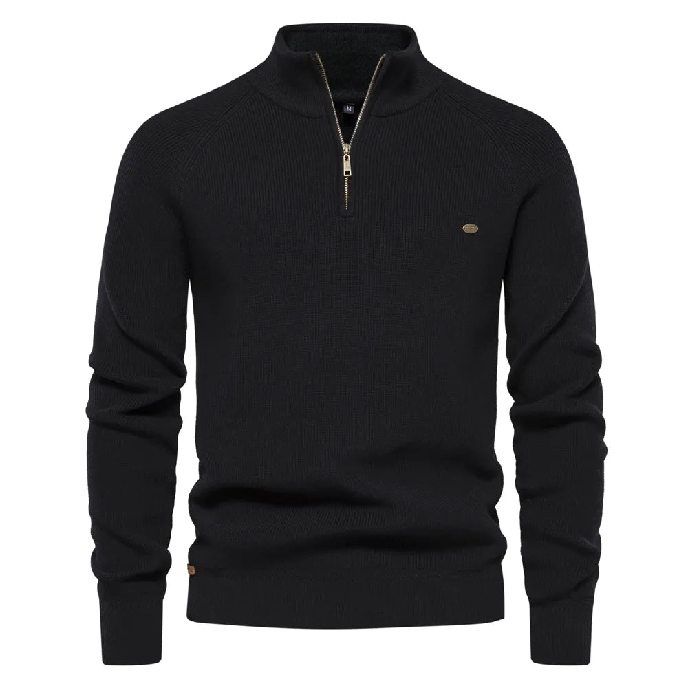 Oscar | Stylish Quarter Zip Mens Knitted Jumper