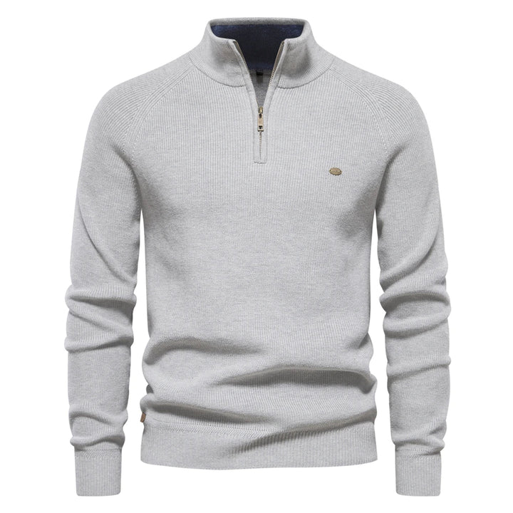 Oscar | Stylish Quarter Zip Mens Knitted Jumper