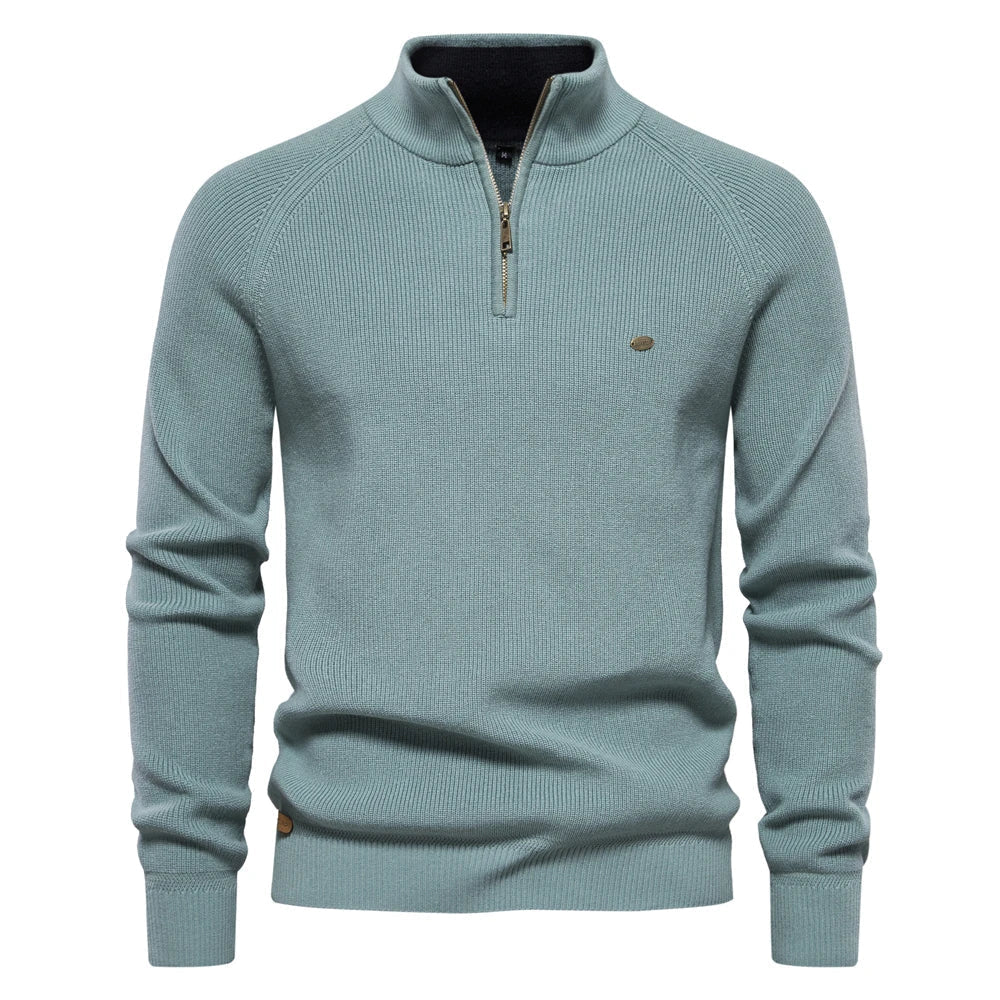 Oscar | Stylish Quarter Zip Mens Knitted Jumper