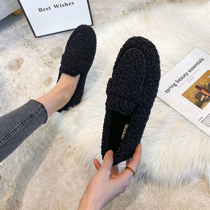Ottilie | Fluffy Slip On Moccasin Slippers