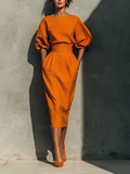 Ottilie | Stylish Boat Neck Blazer Dress with Balloon Sleeves