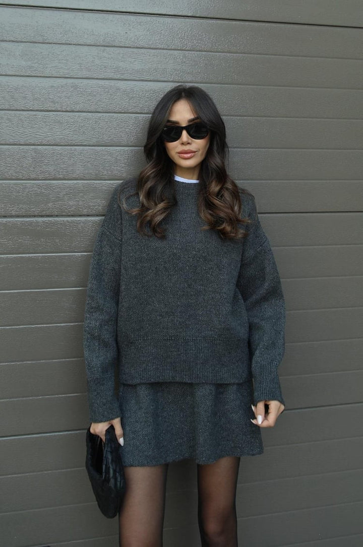 Phoebe | Elegant Knitted Jumper and Skirt Lounge Set