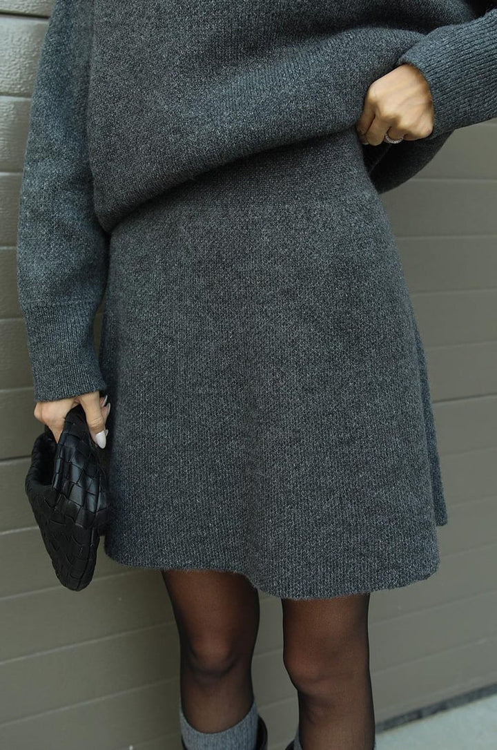 Phoebe | Elegant Knitted Jumper and Skirt Lounge Set
