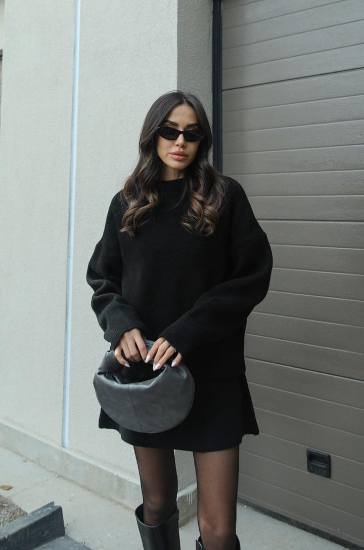 Phoebe | Elegant Knitted Jumper and Skirt Lounge Set