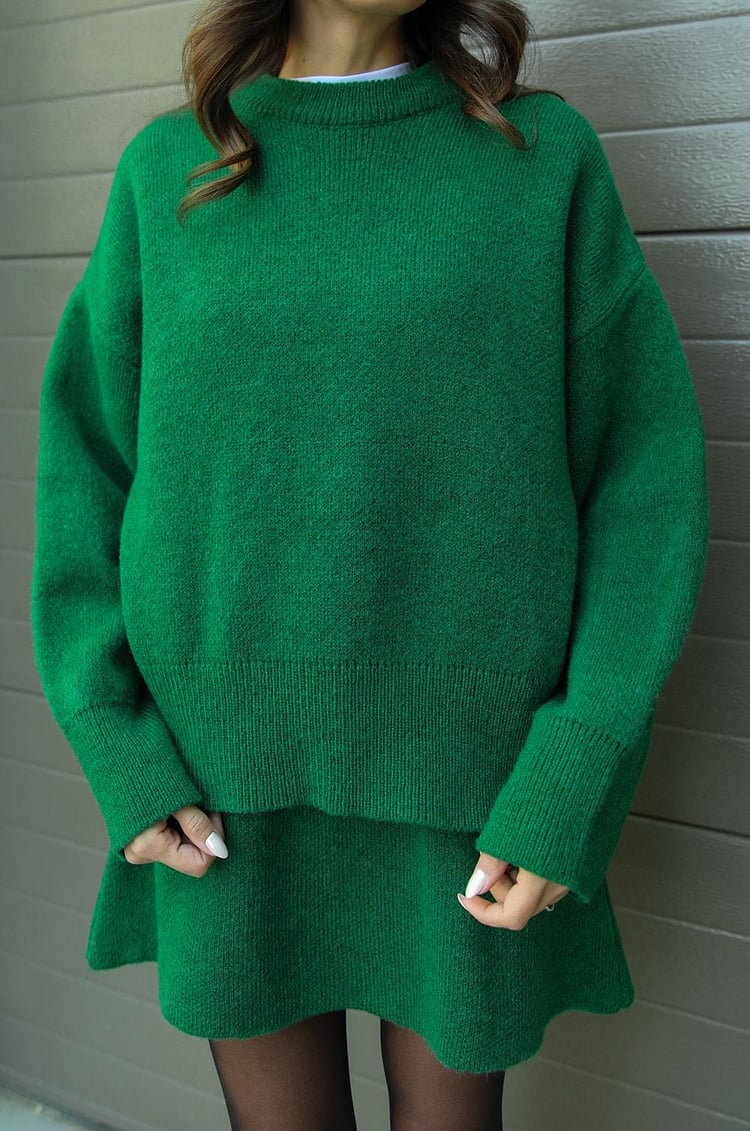 Phoebe | Elegant Knitted Jumper and Skirt Lounge Set