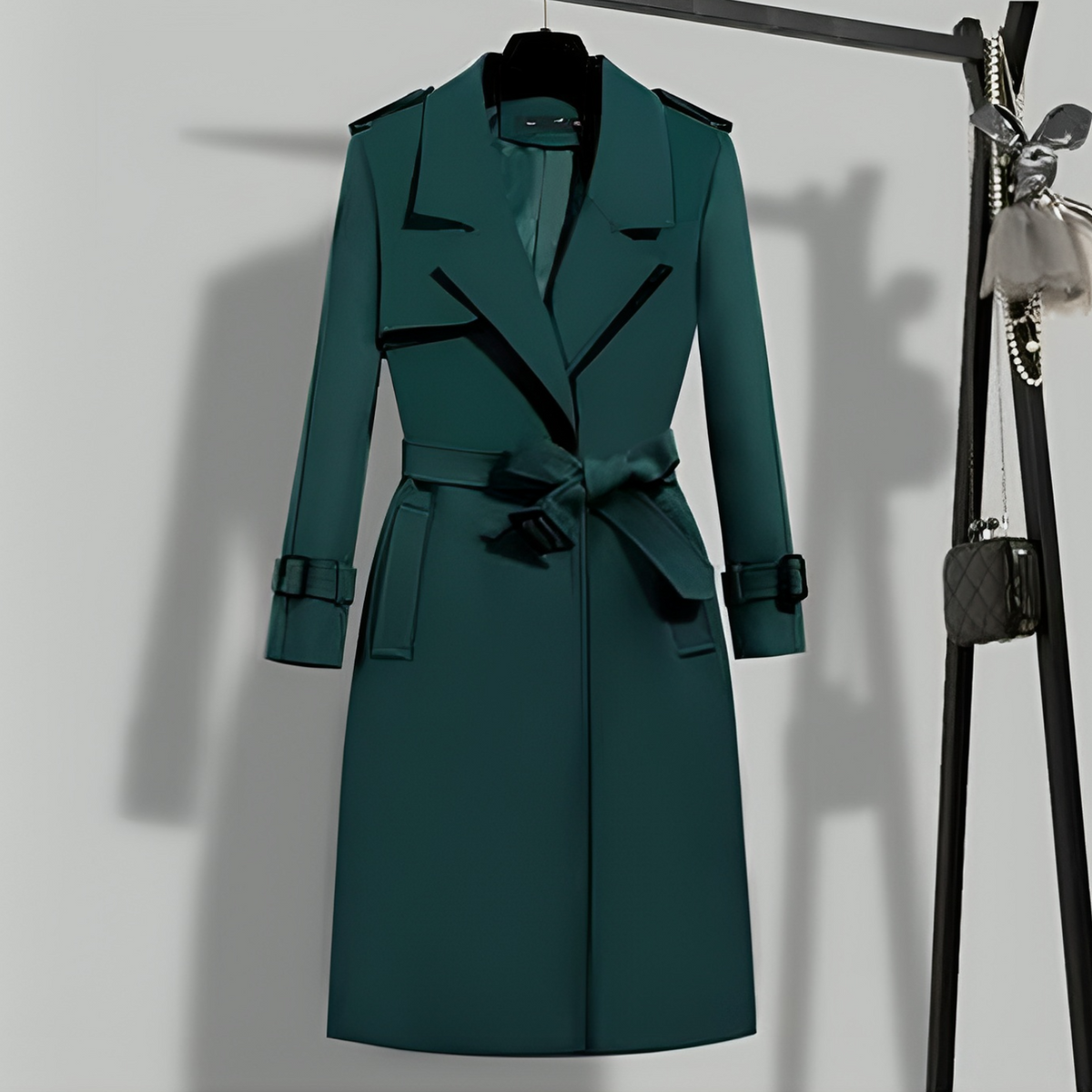 Phoebe | Timeless Belted Long Jacket Trench Coat