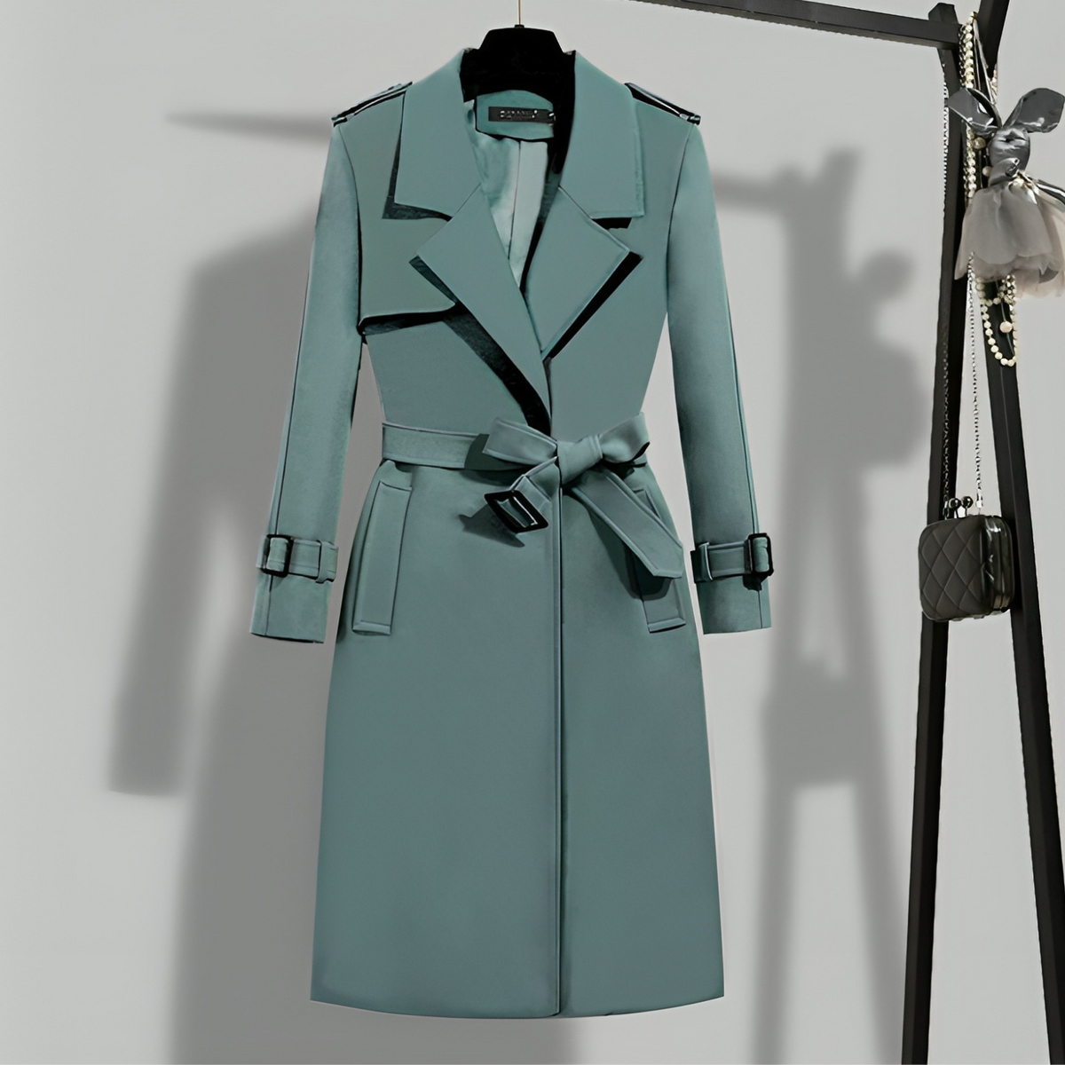 Phoebe | Timeless Belted Long Jacket Trench Coat