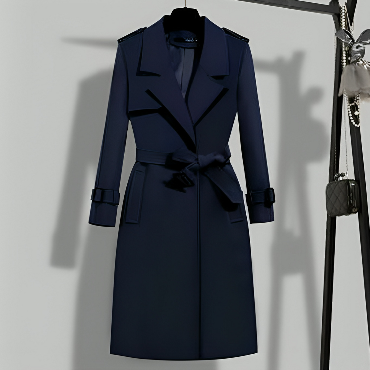 Phoebe | Timeless Belted Long Jacket Trench Coat