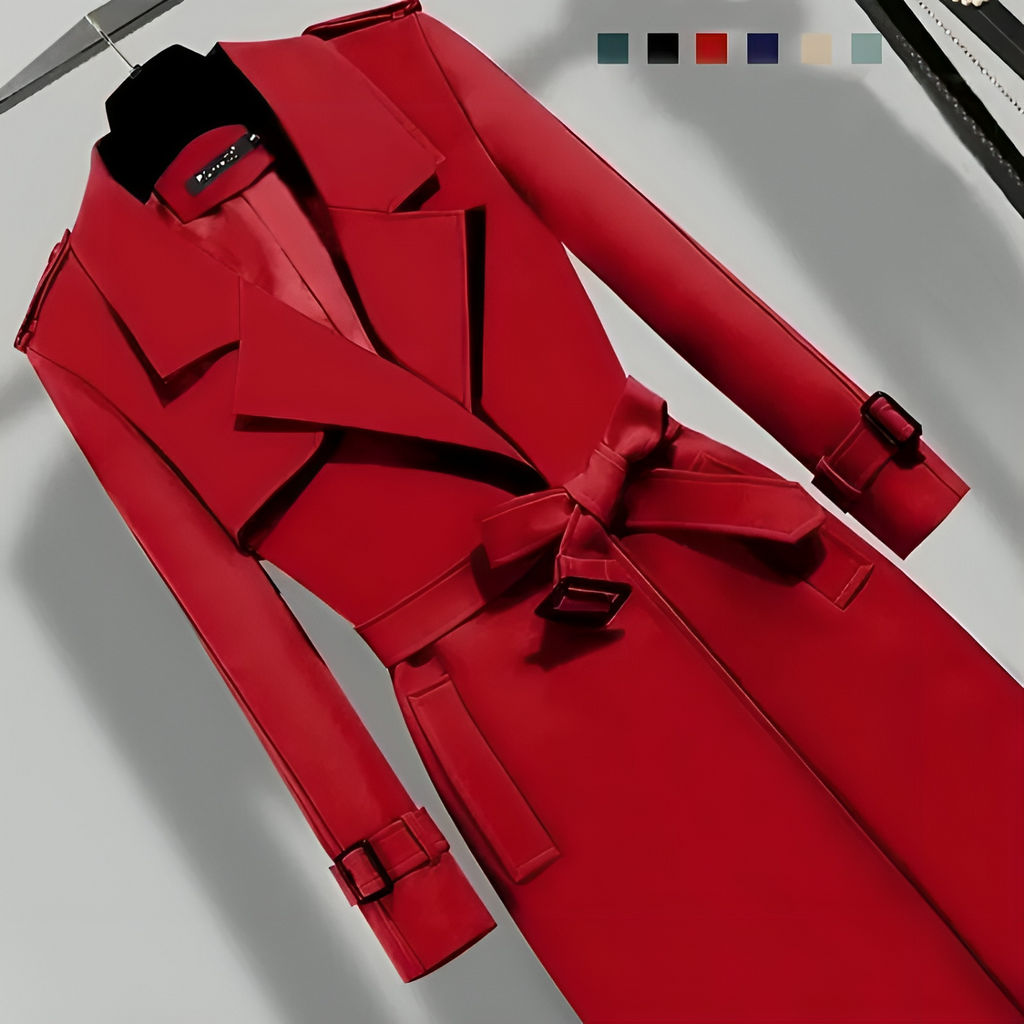 Phoebe | Timeless Belted Long Jacket Trench Coat