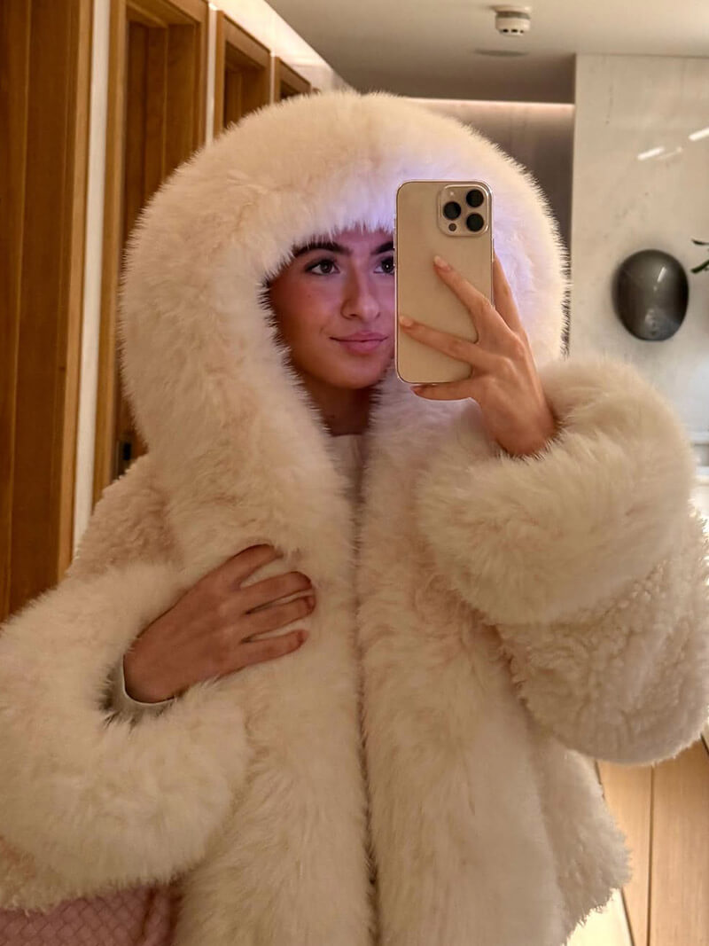 Poppy | Classic Oversized Hooded Fur Jacket