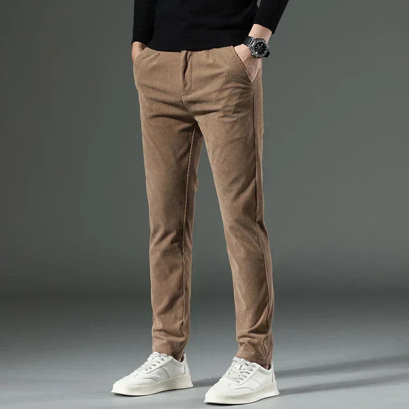 Ralph | Classic Ribbed Slim Fit Mens Winter Trousers