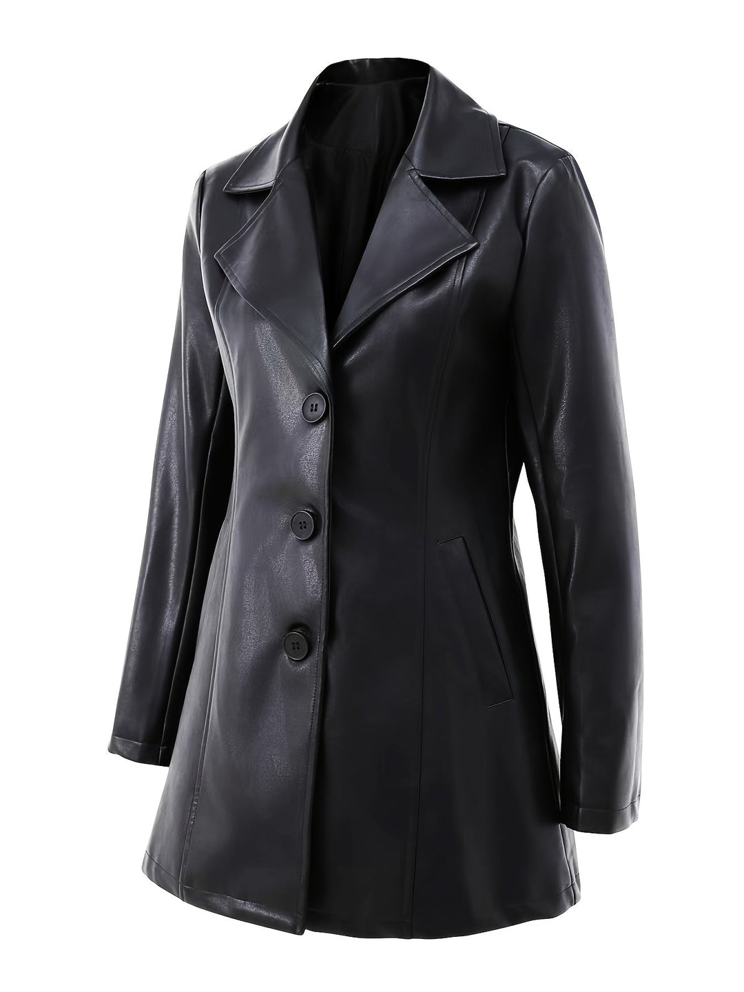 Raya | Sophisticated Longline Notch Lapel Womens Coat