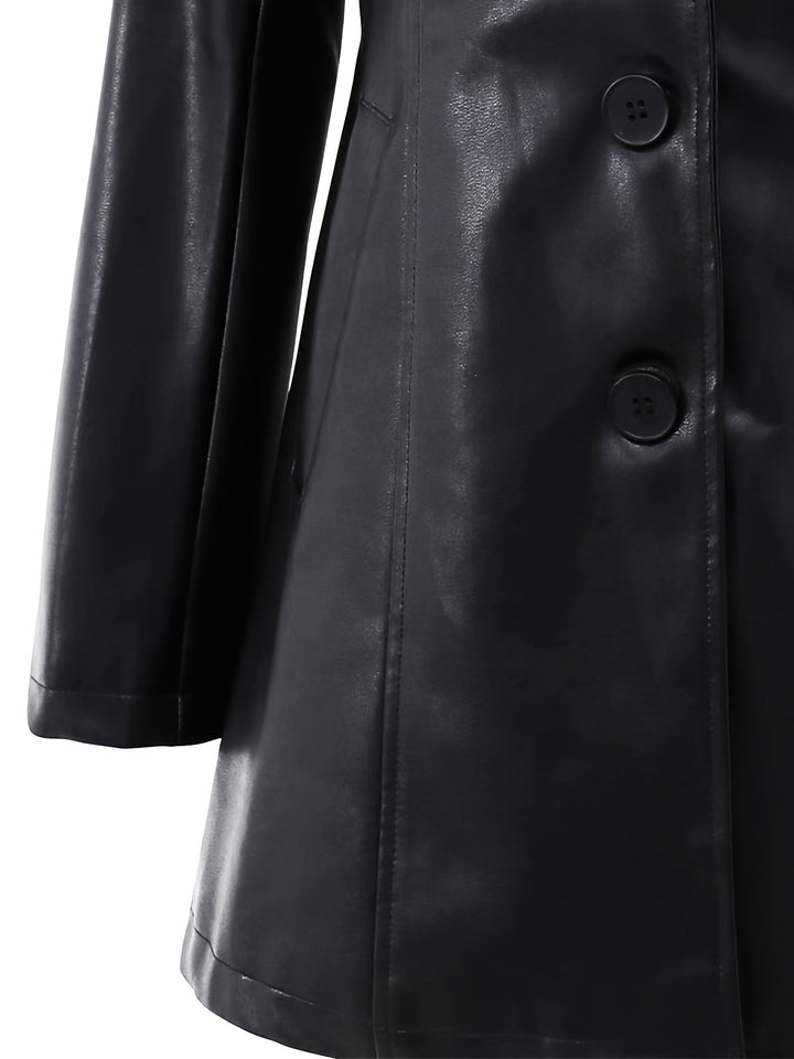 Raya | Sophisticated Longline Notch Lapel Womens Coat