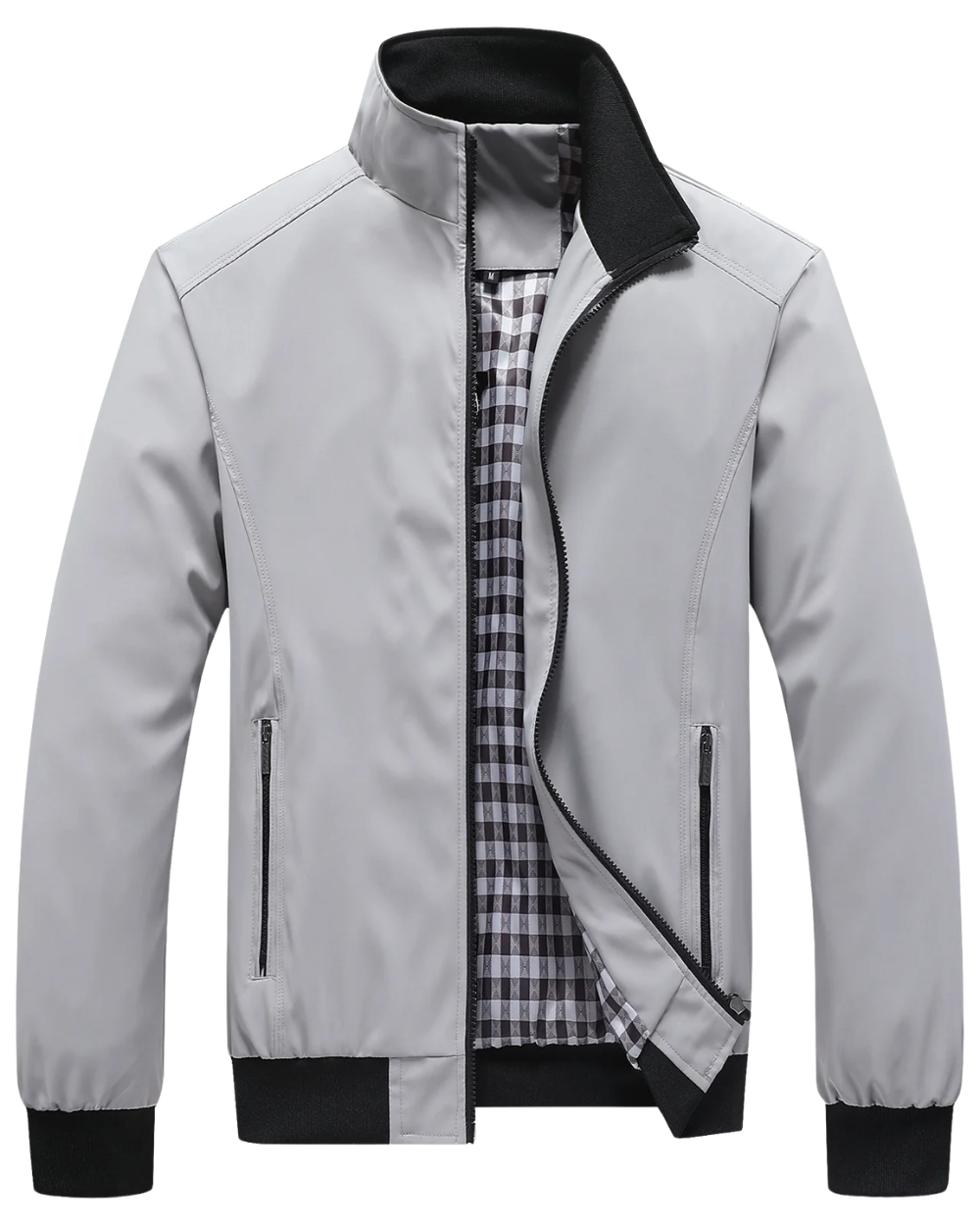 Riley | Effortless Contrast Trim Zip-Up Bomber Jacket
