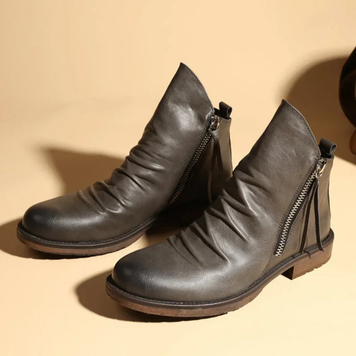 Rory | Low Heel Side Zip Mens Ankle Boots