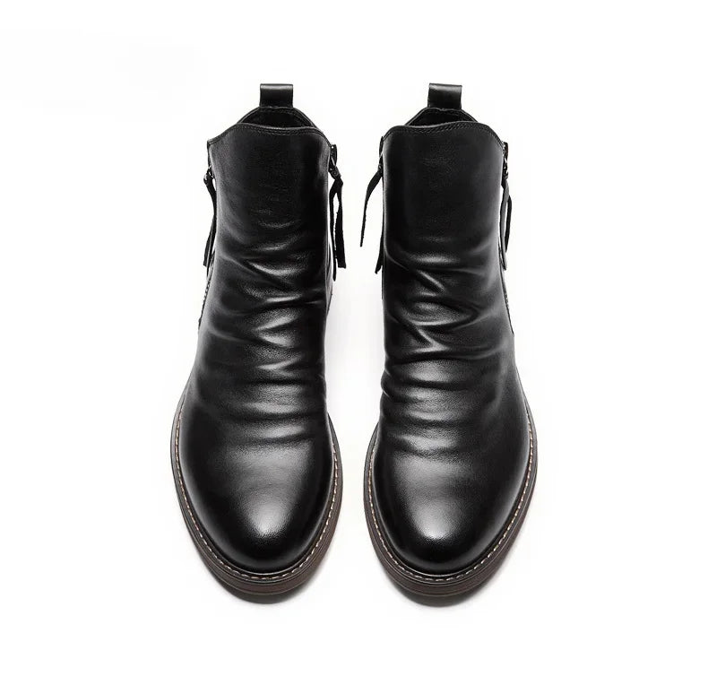 Rory | Low Heel Side Zip Mens Ankle Boots