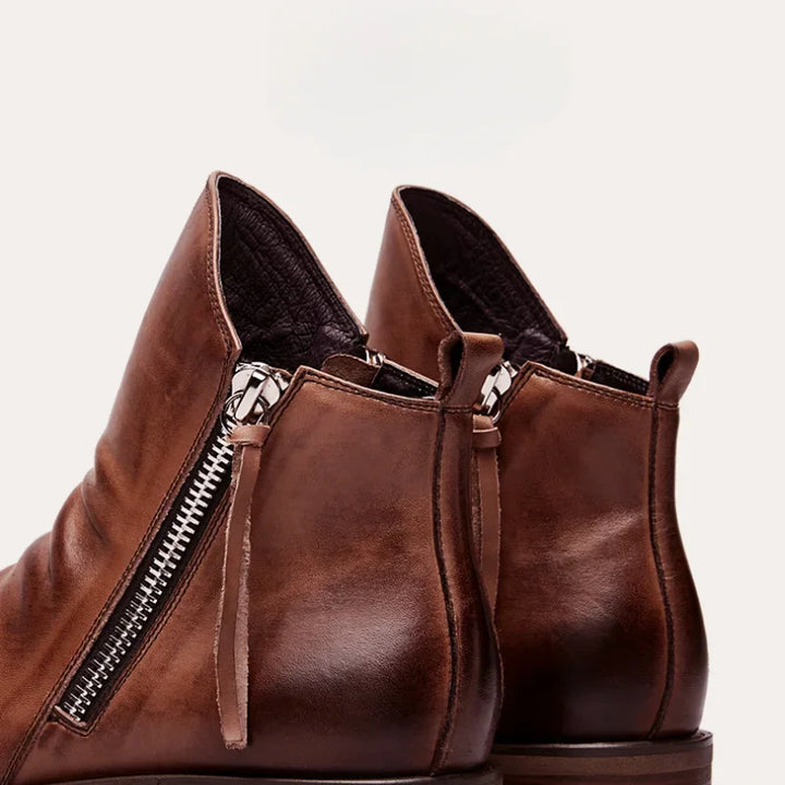 Rory | Low Heel Side Zip Mens Ankle Boots