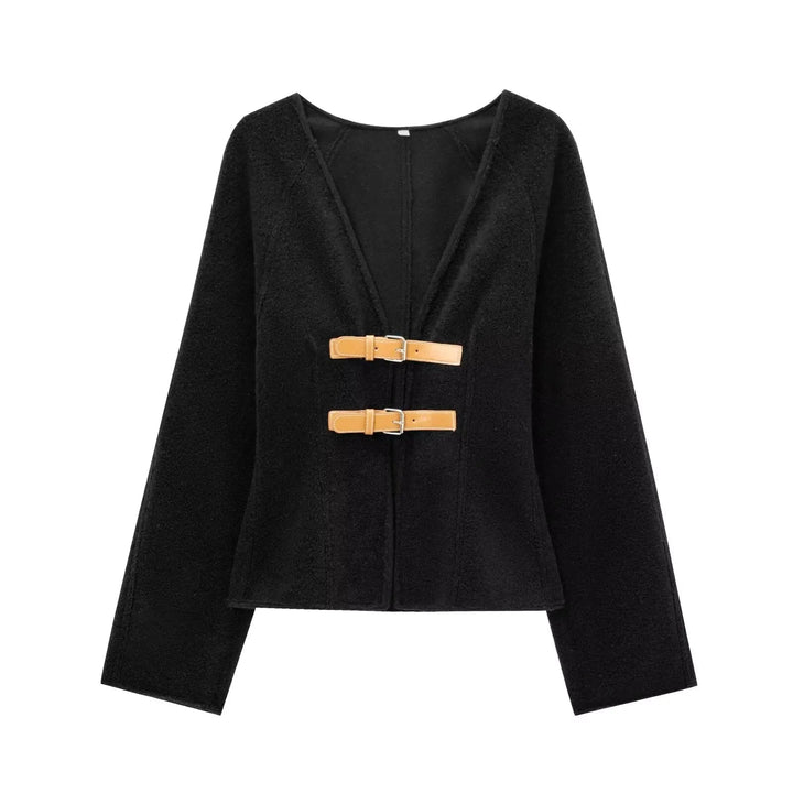 Rosie | Classic Buckle Front Short Winter Coat