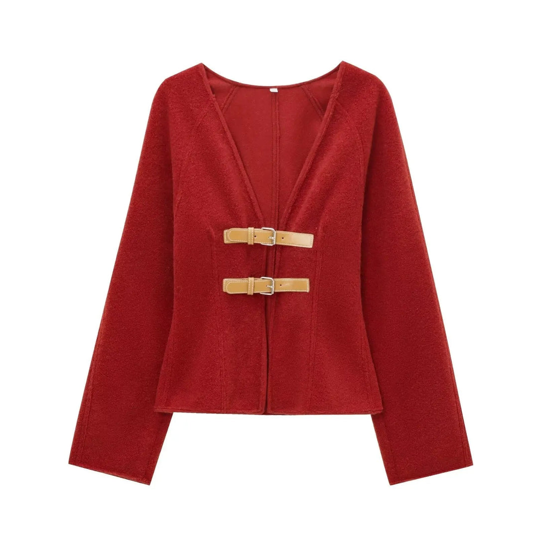 Rosie | Classic Buckle Front Short Winter Coat