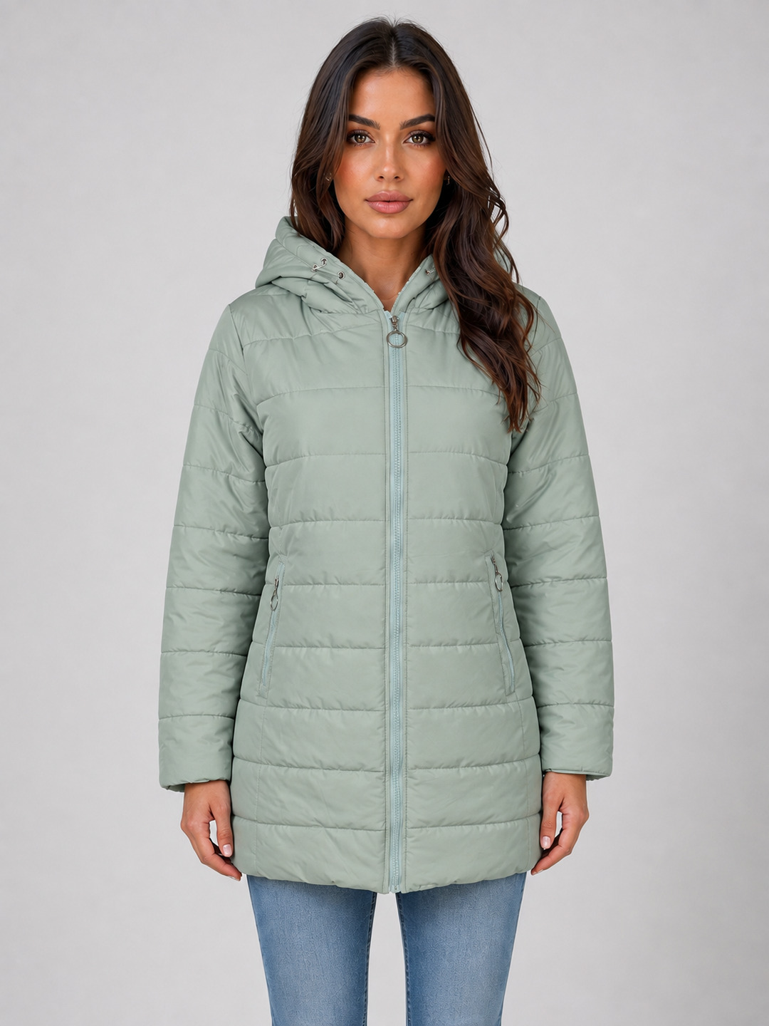 Rosie | Cosy Longline Hooded Quilted Puffer Coat – Womens Coats