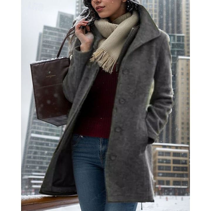 Rosie | Stylish Plus Size Coat with Turndown Collar