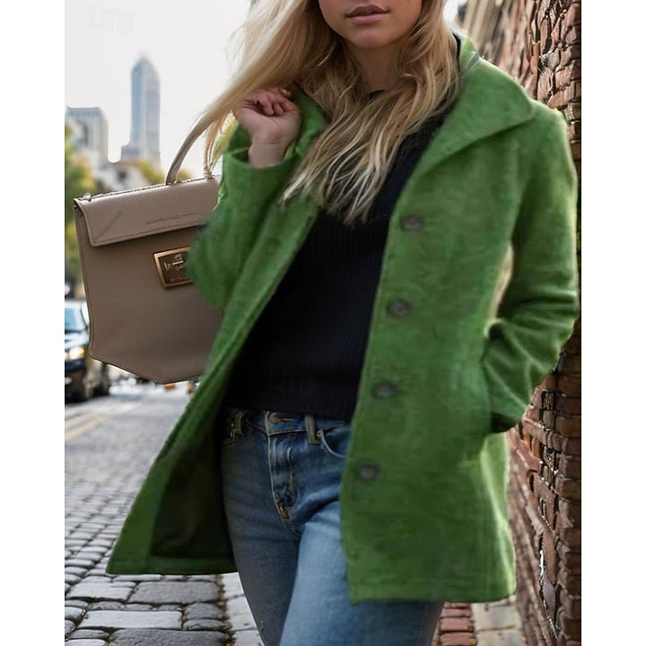 Rosie | Stylish Plus Size Coat with Turndown Collar