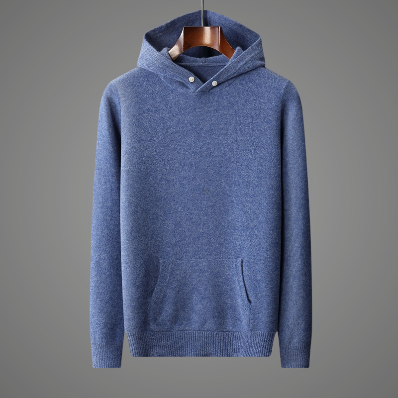 Rowan | Relaxed Knitted Pullover Mens Hoodie