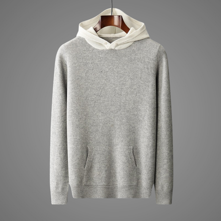 Rowan | Relaxed Knitted Pullover Mens Hoodie