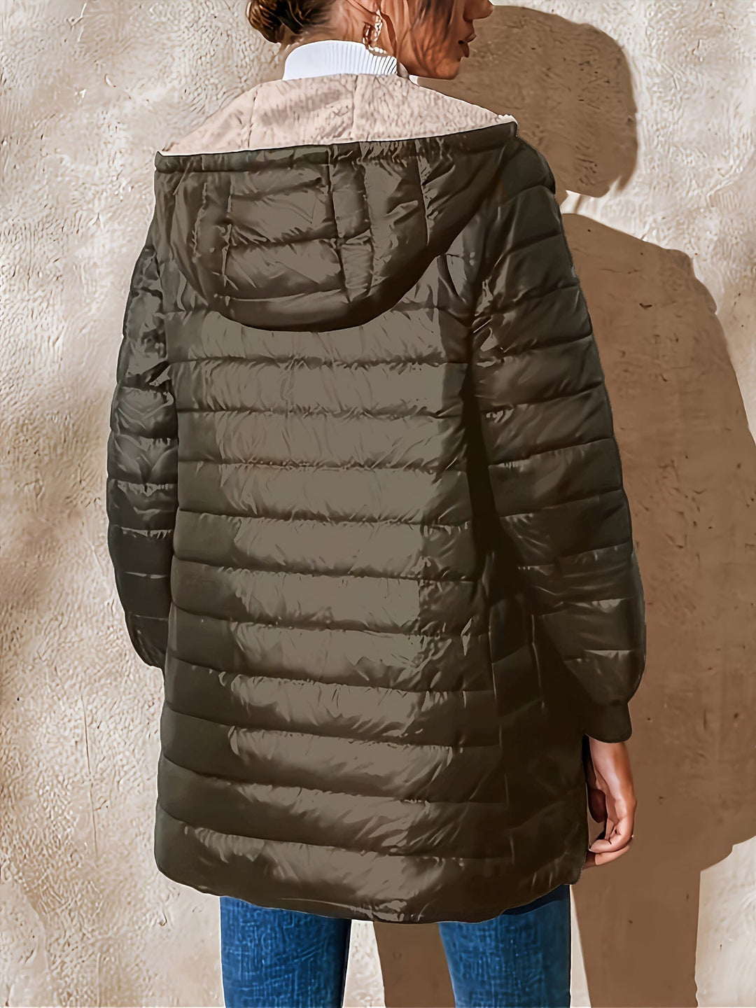 Ruby | Refined Hooded Longline Quilted Jacket