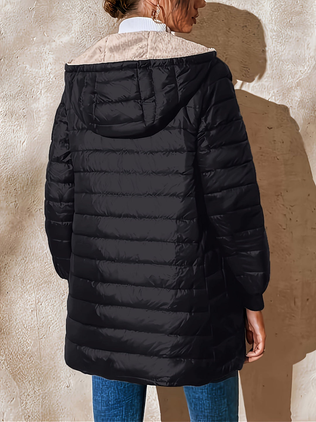 Ruby | Refined Hooded Longline Quilted Jacket