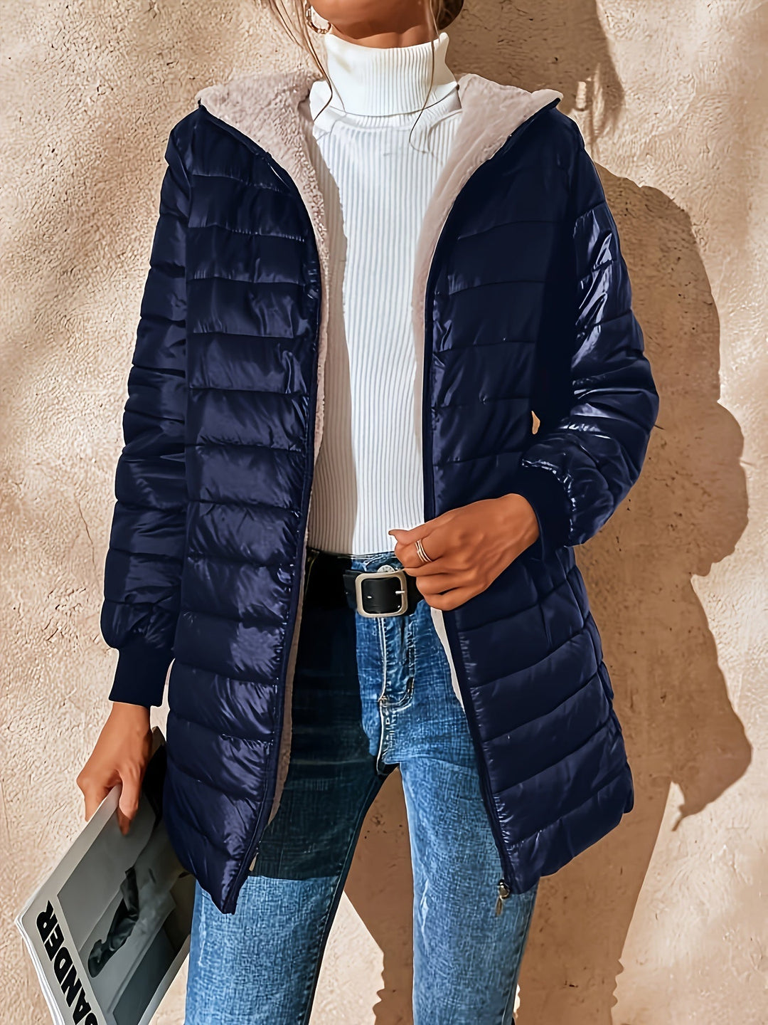 Ruby | Refined Hooded Longline Quilted Jacket