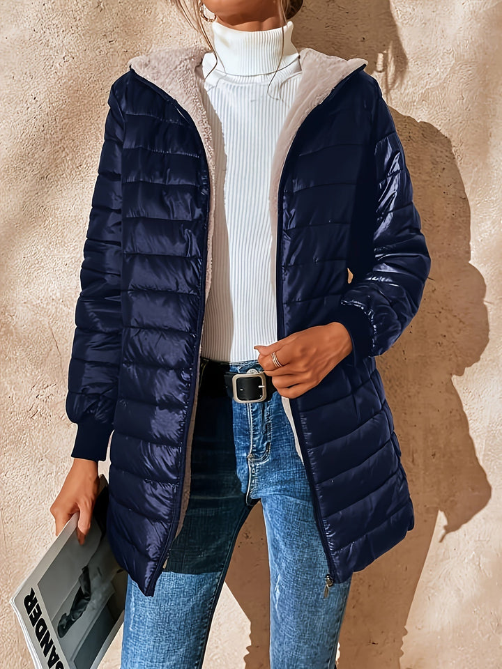 Ruby | Refined Hooded Longline Quilted Jacket