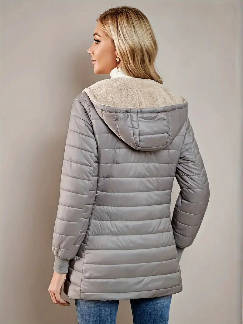 Ruby | Refined Hooded Longline Quilted Jacket