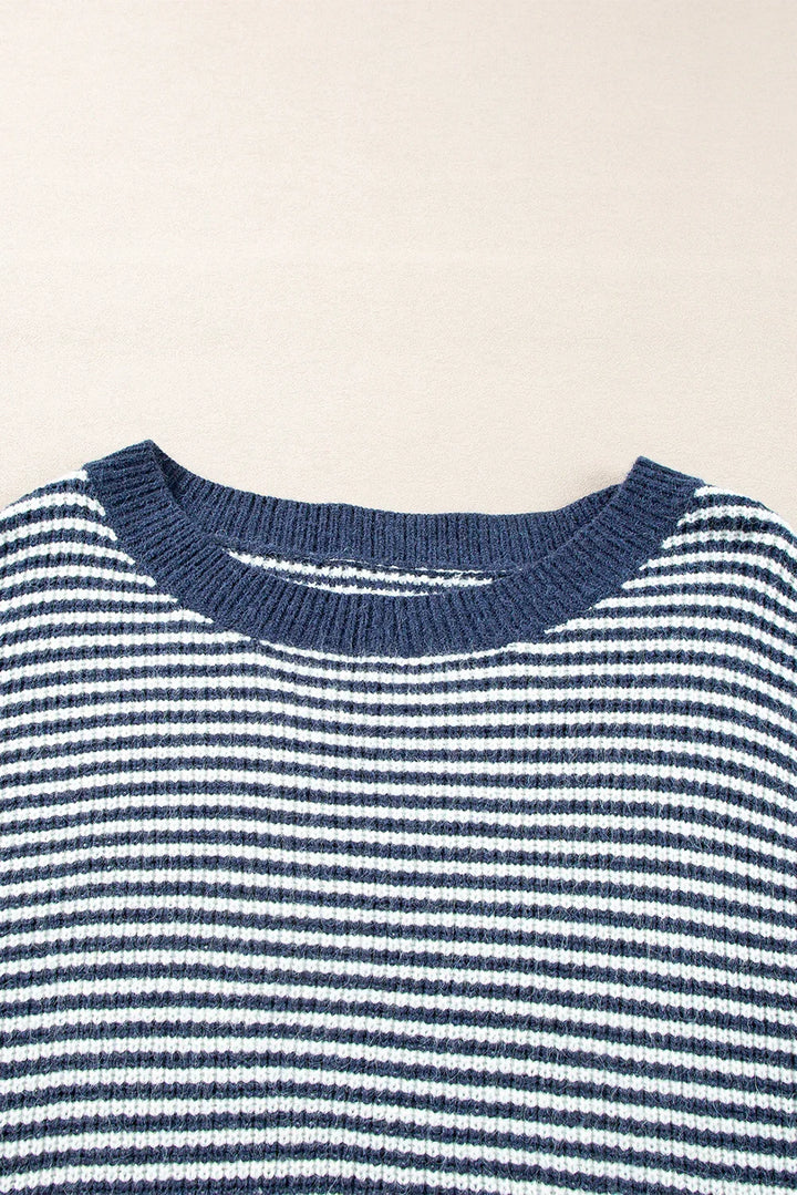 Ruby | Striped Scoop Neck Knitted Jumper