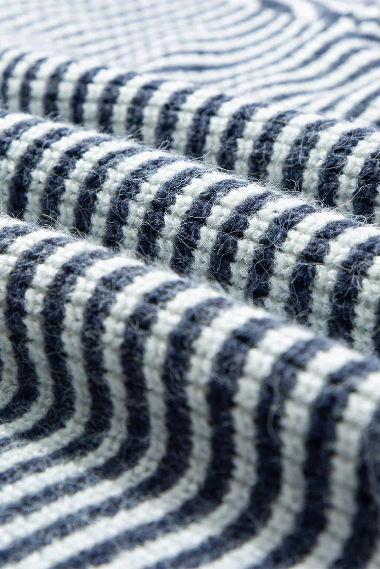 Ruby | Striped Scoop Neck Knitted Jumper