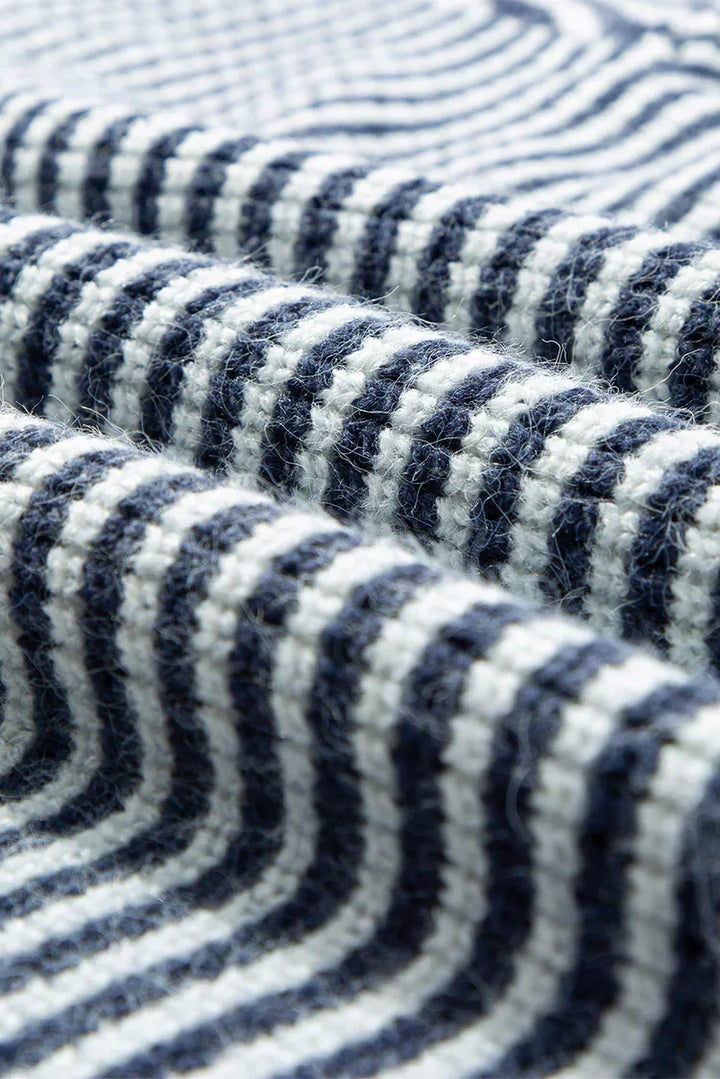 Ruby | Striped Scoop Neck Knitted Jumper
