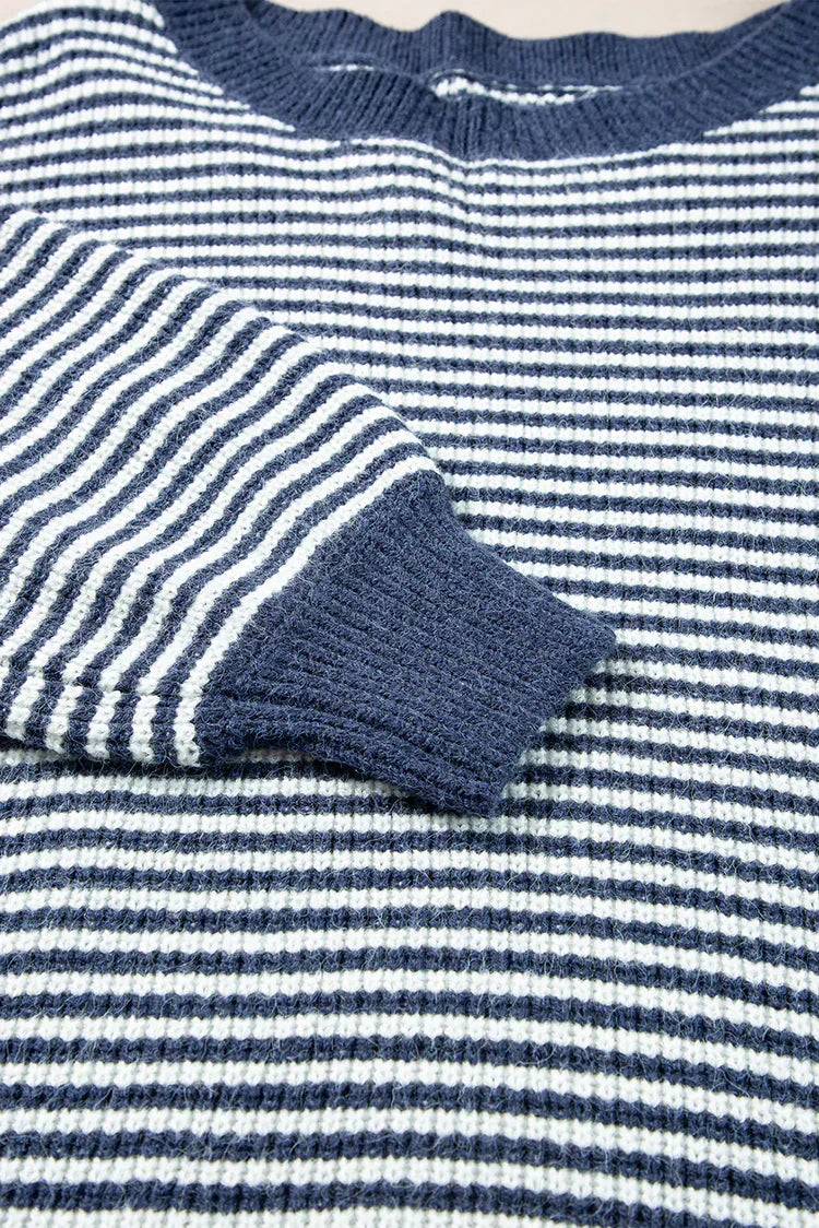 Ruby | Striped Scoop Neck Knitted Jumper