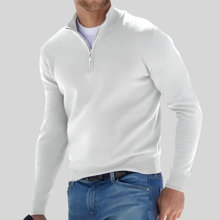 Samuel | Quarter Zip Long Sleeve Mens Knitted Jumper