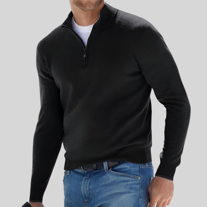 Samuel | Quarter Zip Long Sleeve Mens Knitted Jumper