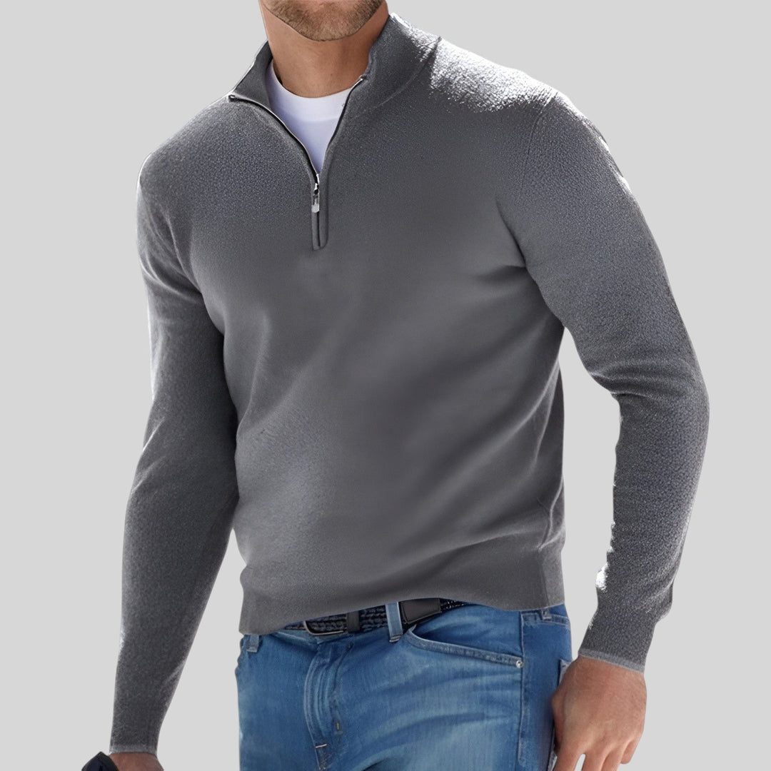 Samuel | Quarter Zip Long Sleeve Mens Knitted Jumper