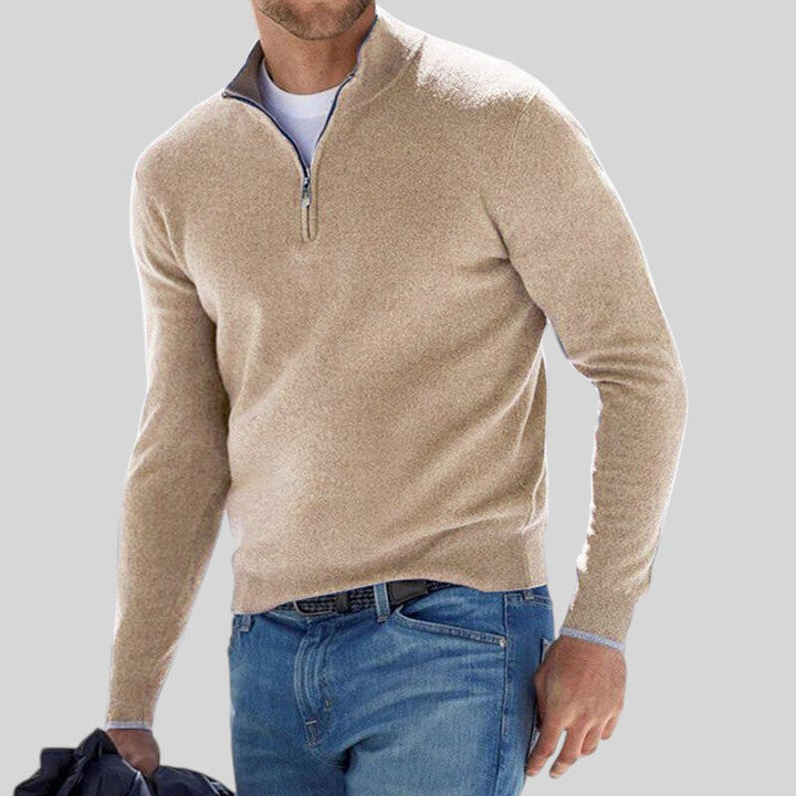 Samuel | Quarter Zip Long Sleeve Mens Knitted Jumper