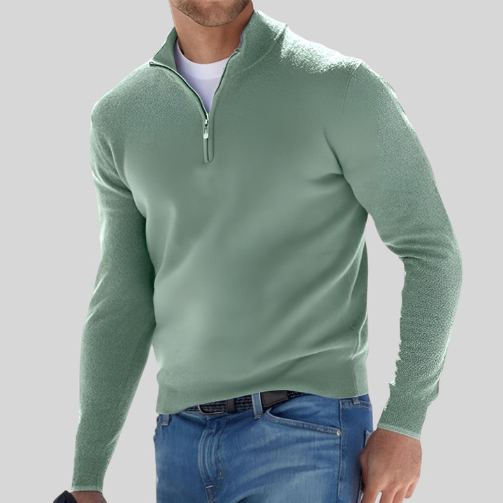 Samuel | Quarter Zip Long Sleeve Mens Knitted Jumper